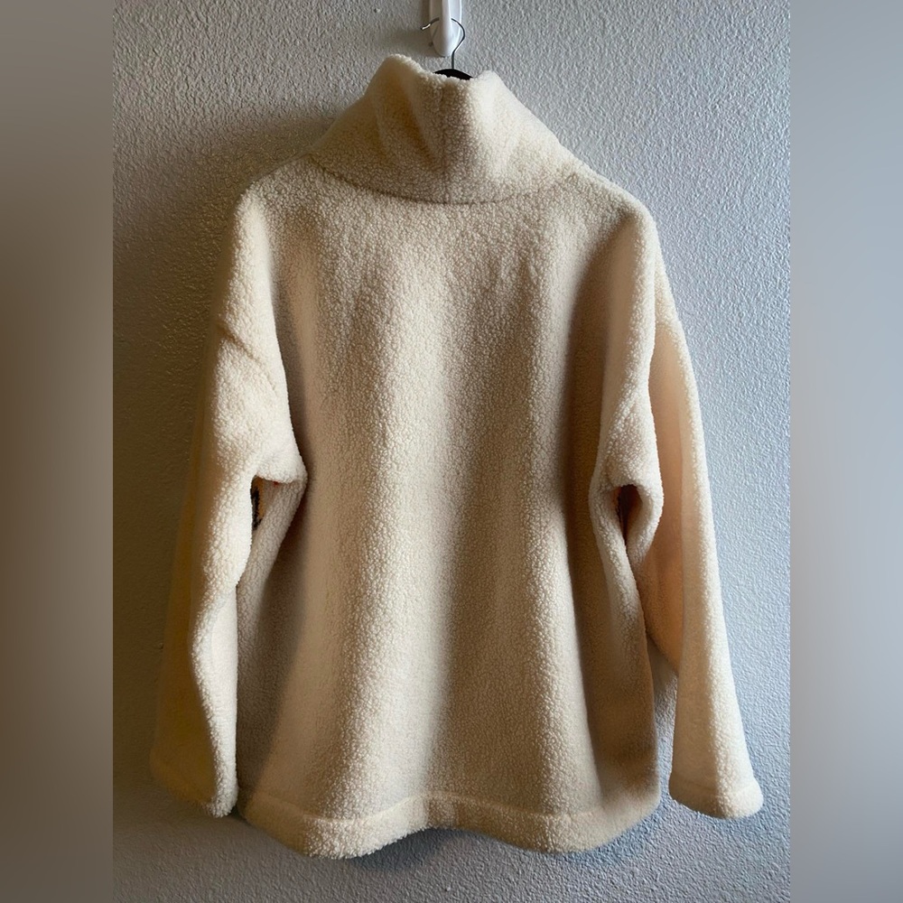 LOFT Women’s Sherpa Cozy Cowl Neck Aztec Design Sweater Size XL - Picture 3 of 5